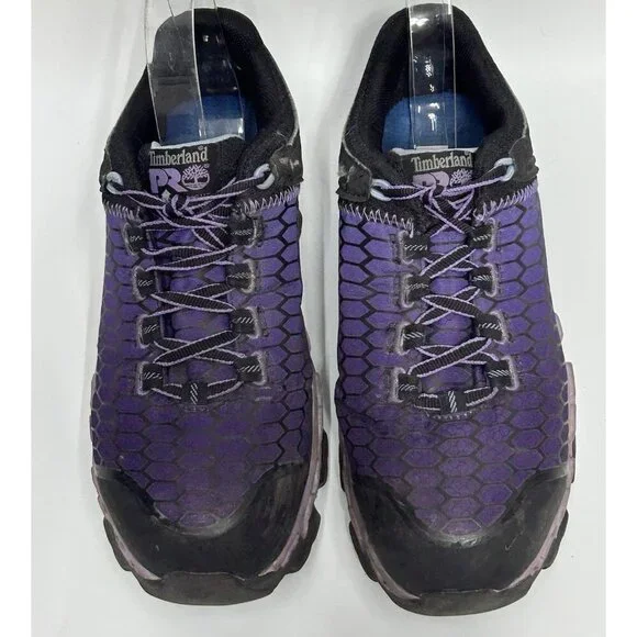 Timberland PRO Womens Size 7 Powertrain Alloy-Toe ESD Work Shoes Purple Work - Picture 4 of 10
